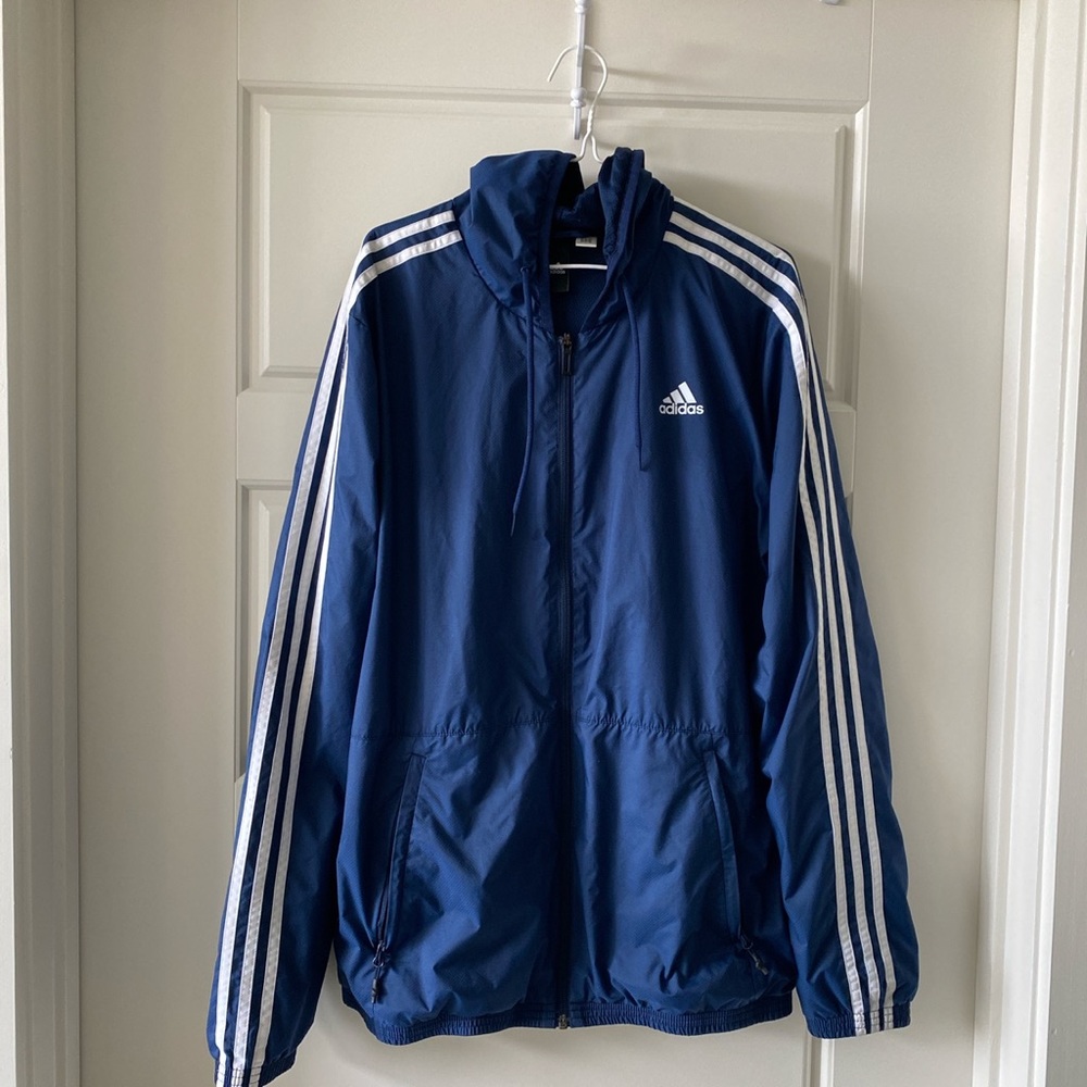 Adidas Navy Track Windbreaker
